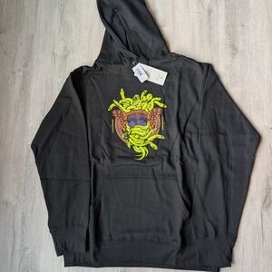 Crooks & Castles Black Hoodie with Neon Graphic